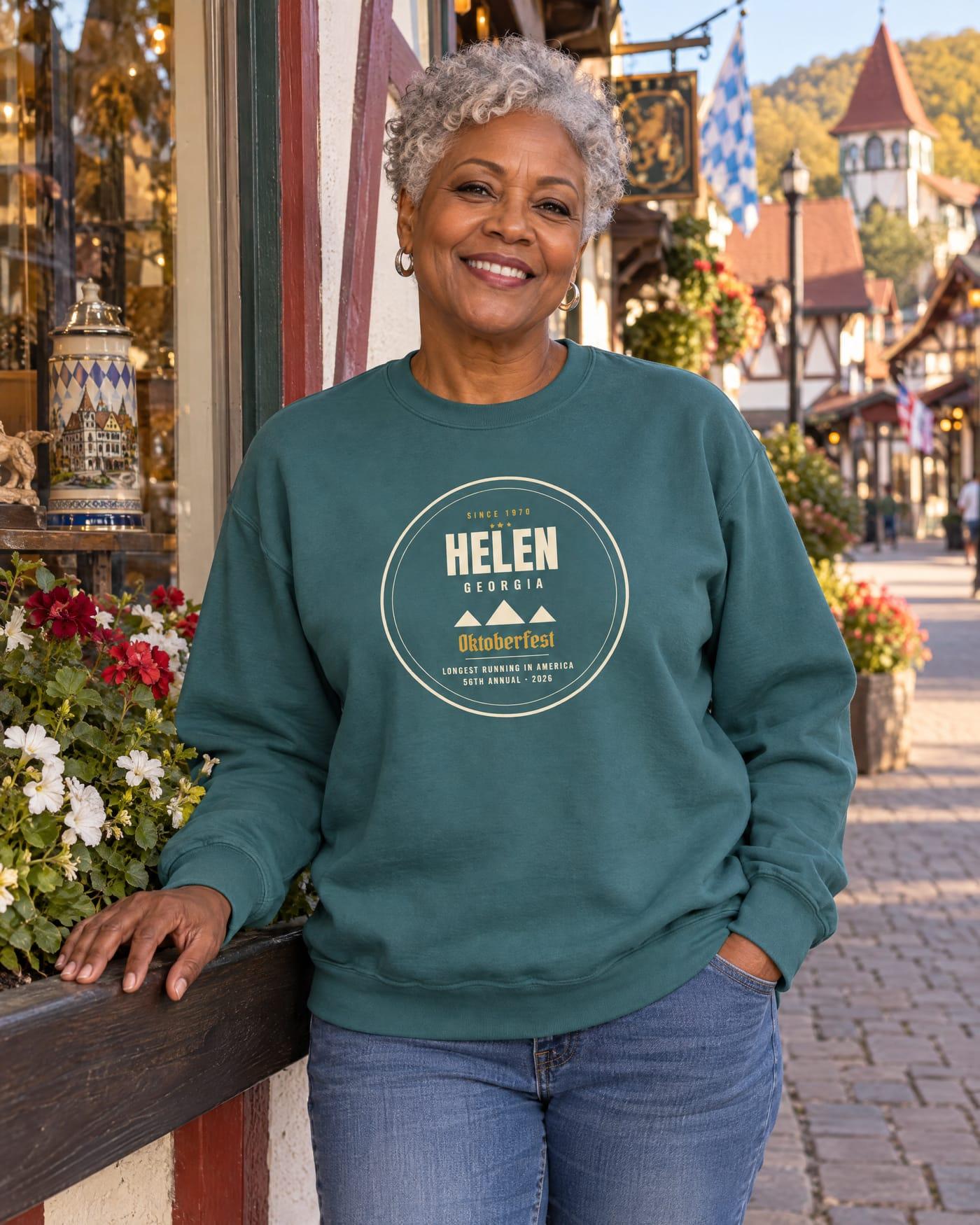 Helen Oktoberfest Crest Sweatshirt
