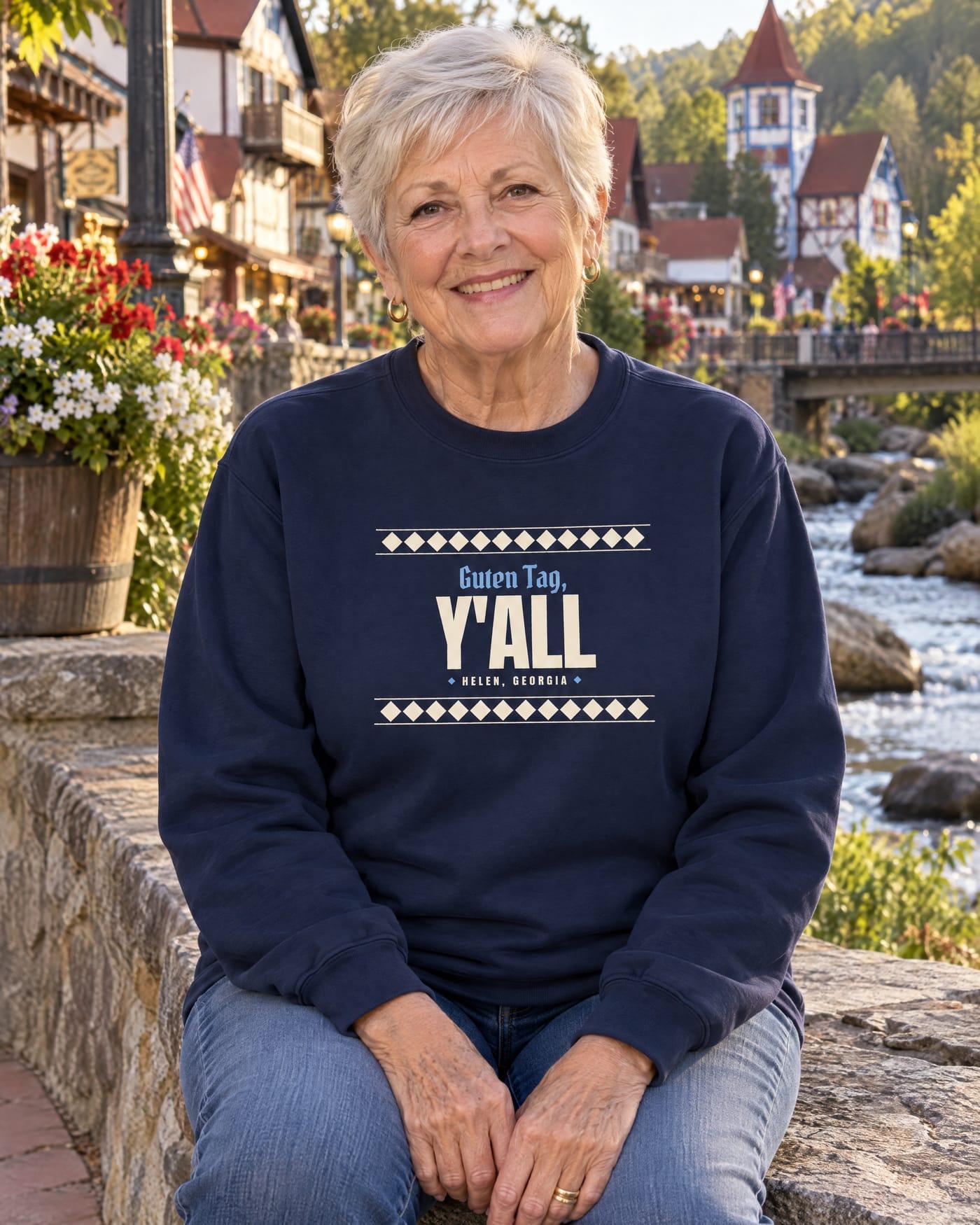 Guten Tag Y'all Sweatshirt (Dark) in True Navy
