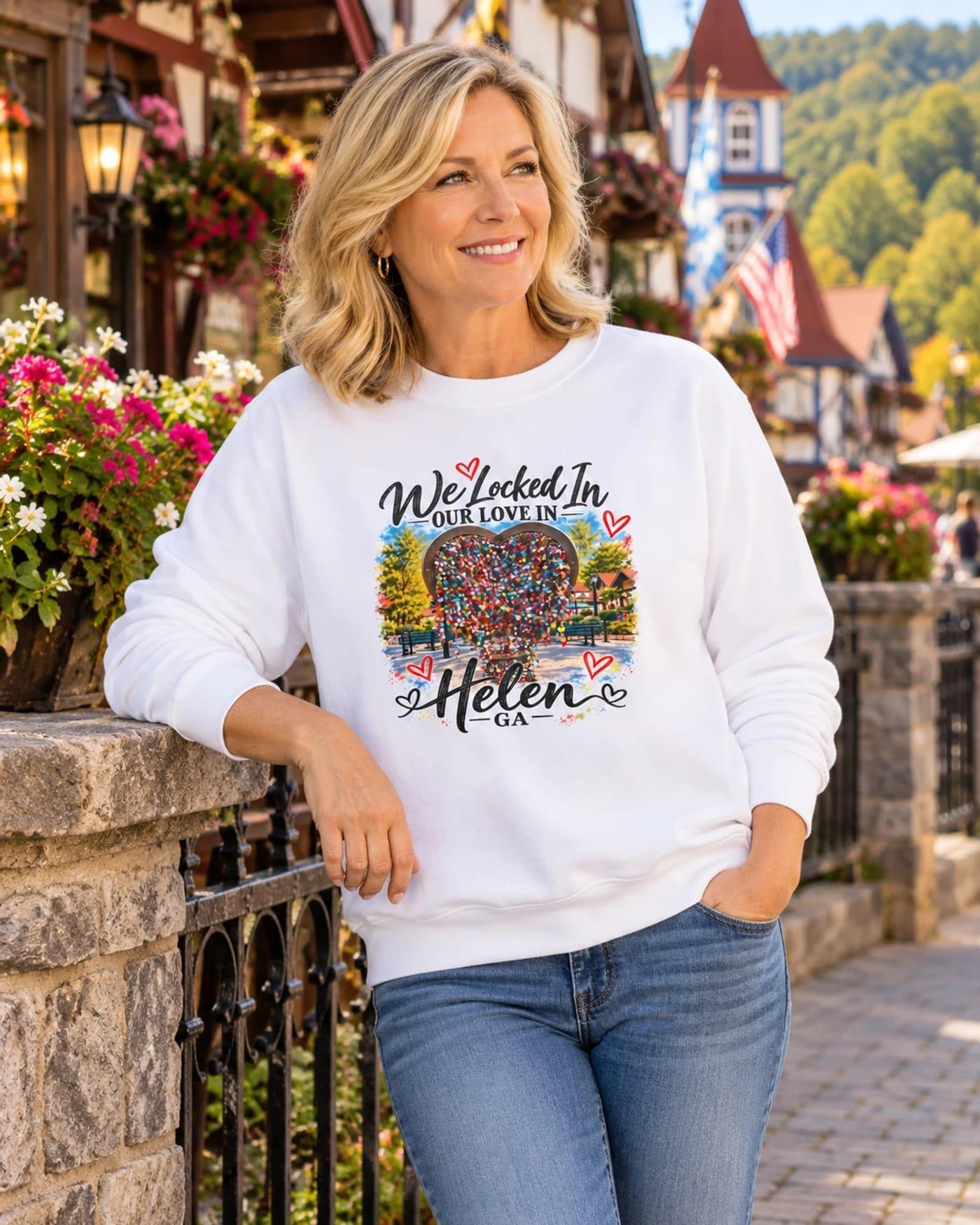 We Locked In Our Love Sweatshirt in White